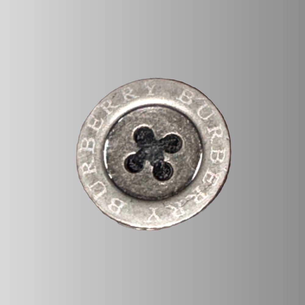 Burberry Silver Metal Button 25mm Blazer Center Trench Coat Replacement